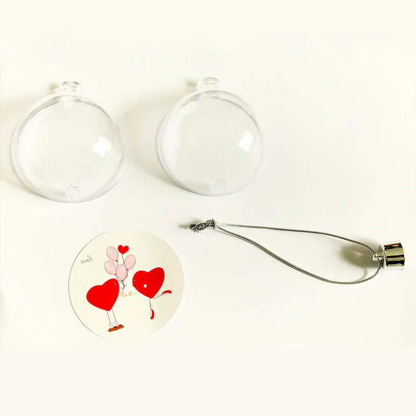 Glob inserție foto rotund pentru brad – personalizabil, ideal pentru cadouri